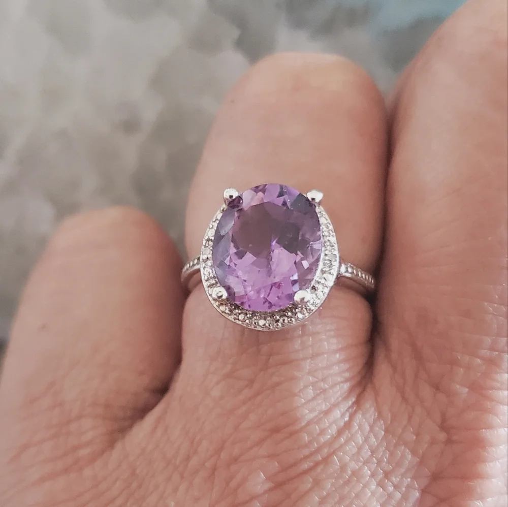 Genuine Amethyst ring - Picture 5 of 10